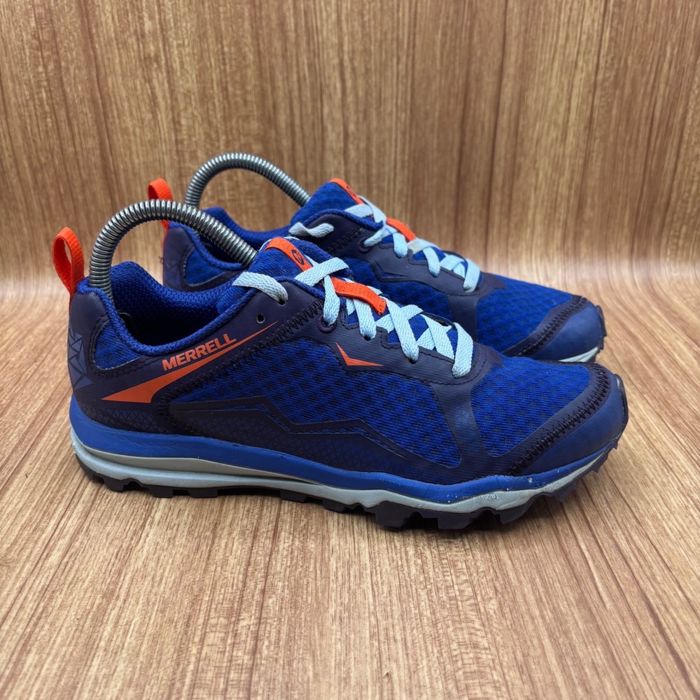 Merrell All Out Crush Trail Running Shoes Blue Orange Womens 7.5‎ J35732 Sneaker